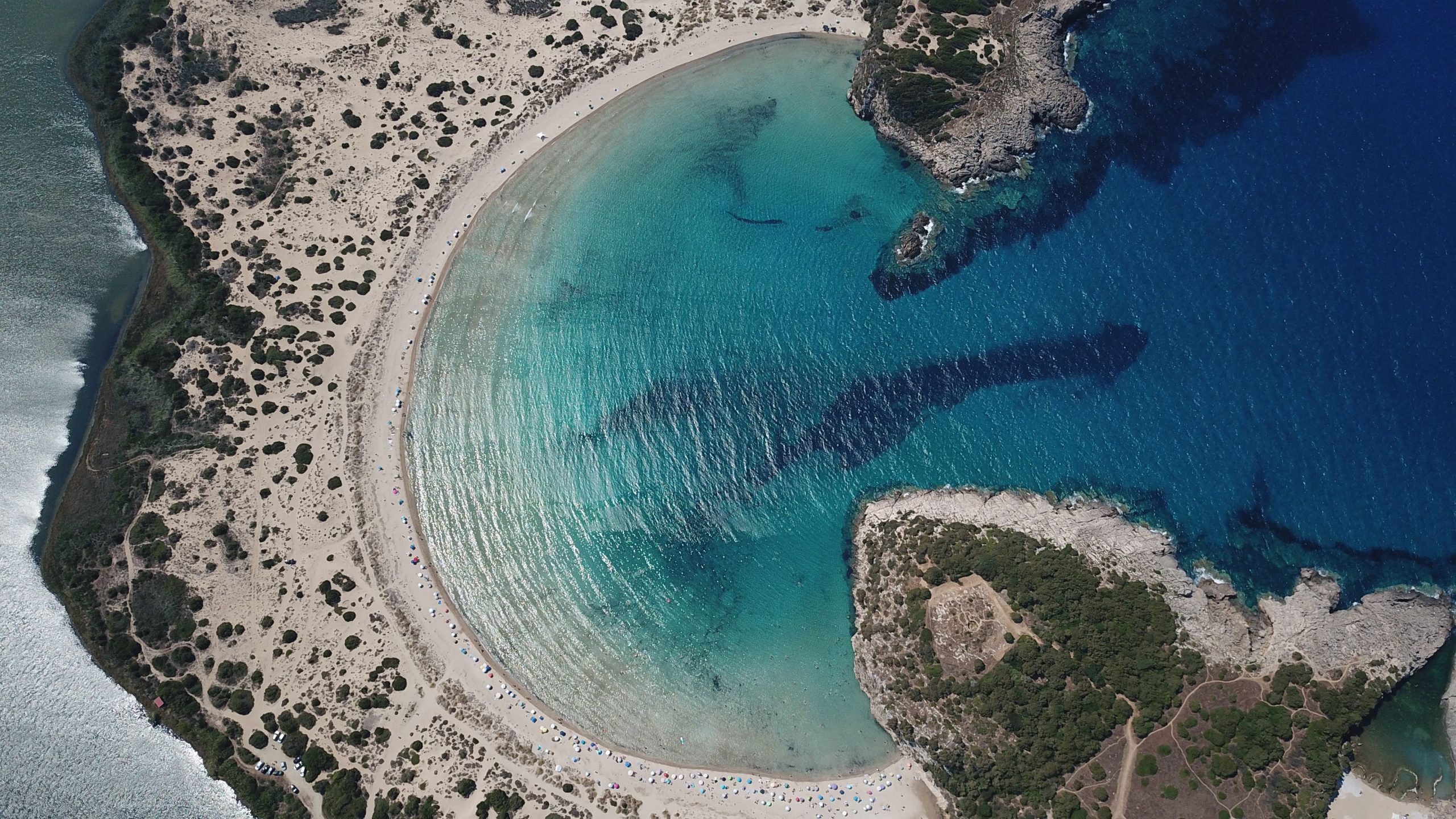 Voidokilia Bay in Messinia South Peloponnese